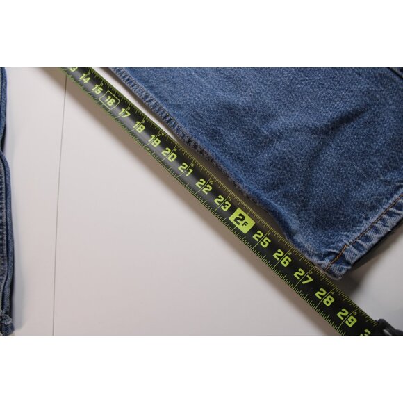 Levis Womens 505 Straight Fit Blue Jeans Size 31x30 Classic Mid Rise Denim Pants - Picture 8 of 11